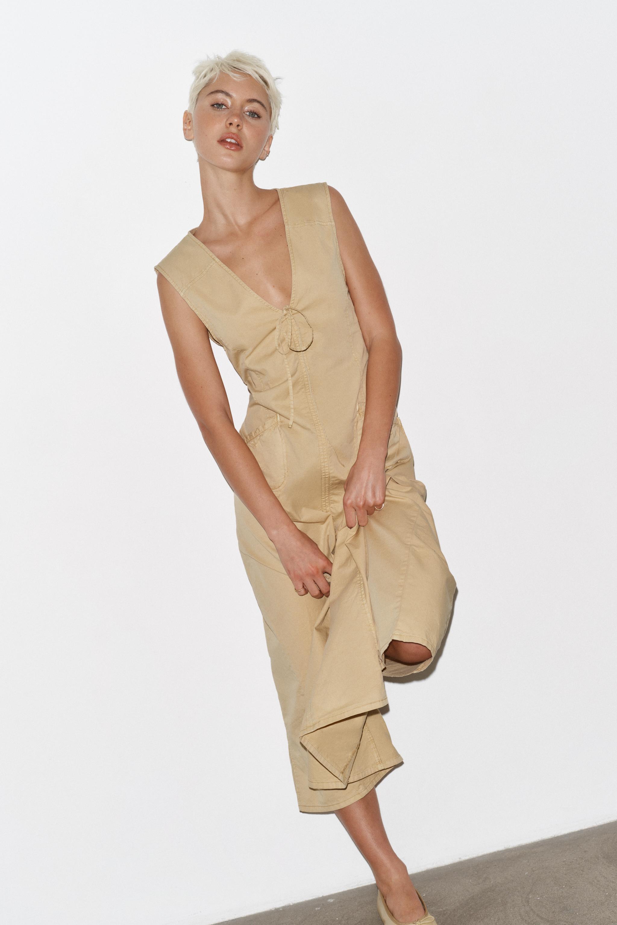 ROBE MI-LONGUE GABARDINE